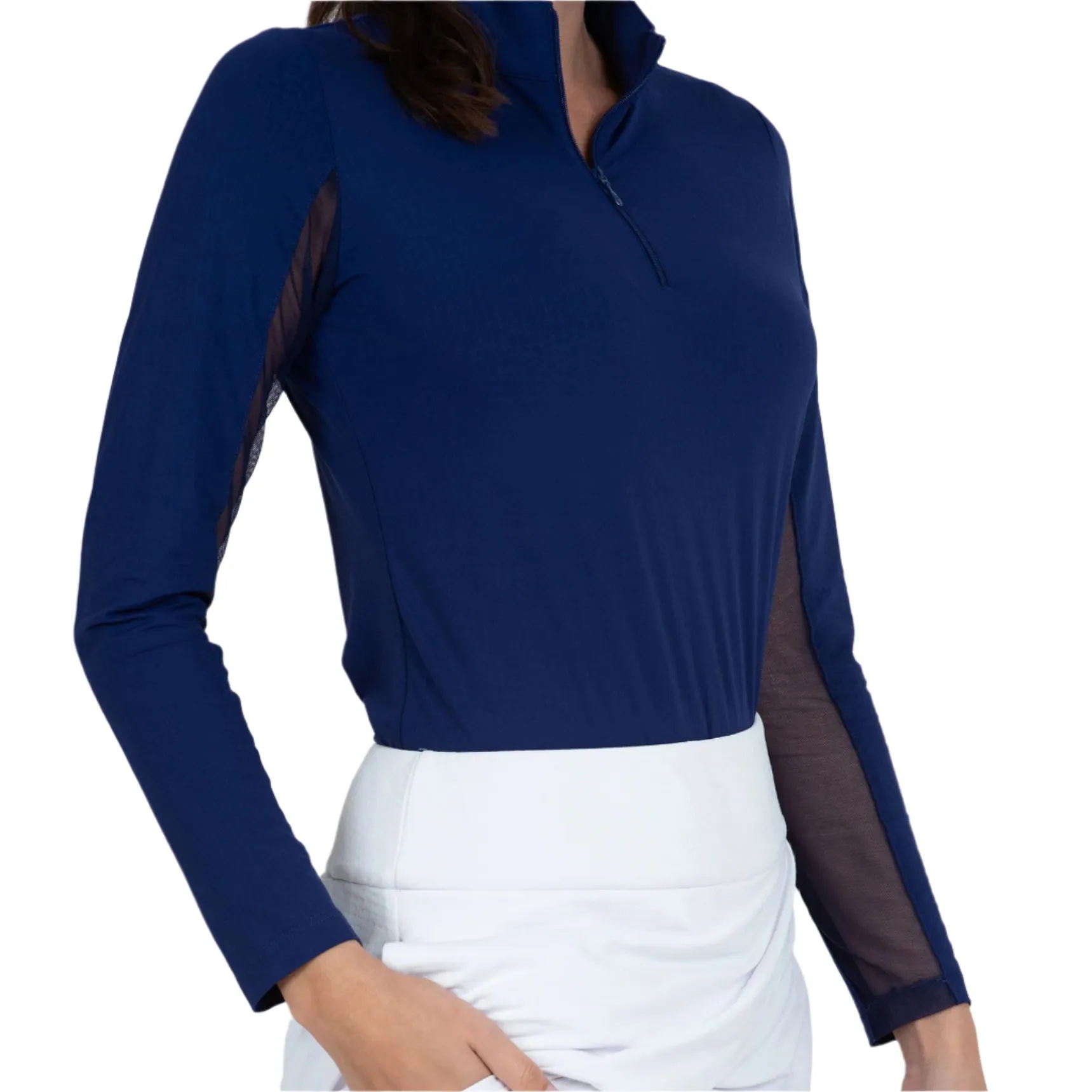 IBKUL Ladies Solid Layered Skort - White