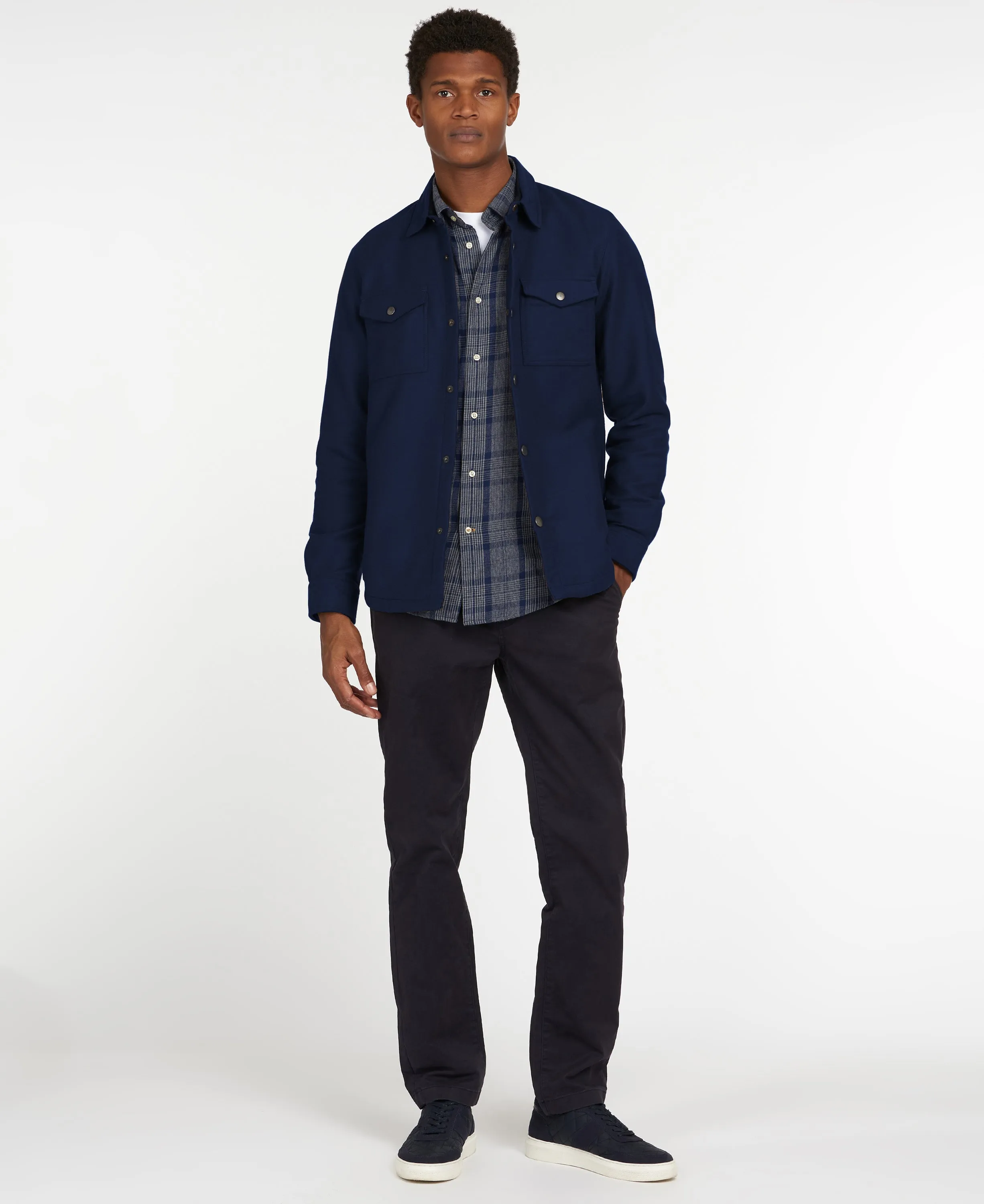 ID24634-Barbour Navy Carrbridge Overshirt