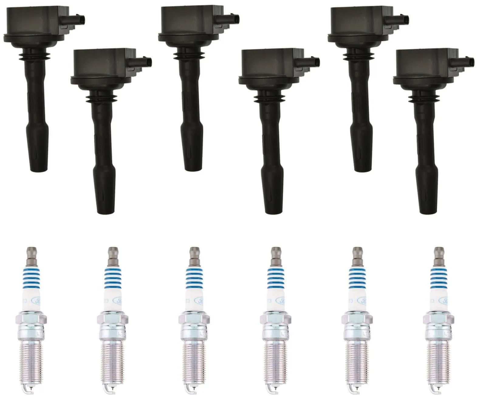 Ignition Coil & Laser Iridium Spark Plugs For Ford Transit-150 3.5L 2020-2021