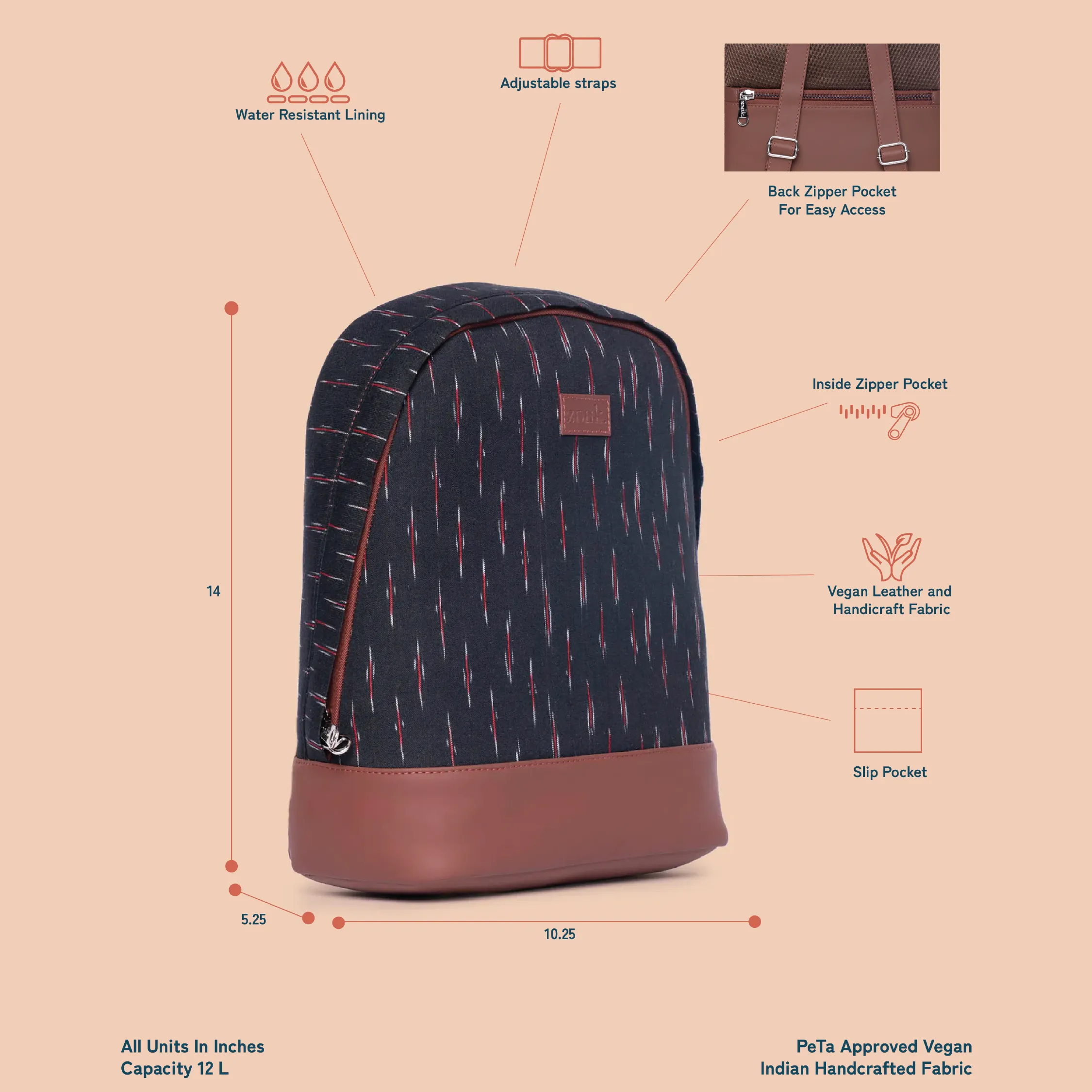 Ikat GreRed Dome Daypack