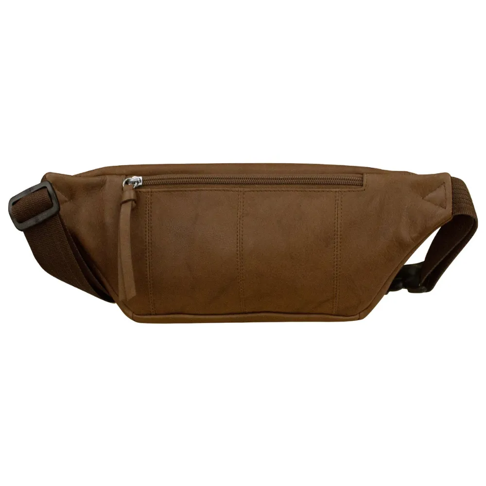ili New York Large Waist Toffee Pouch with Nylon Zip