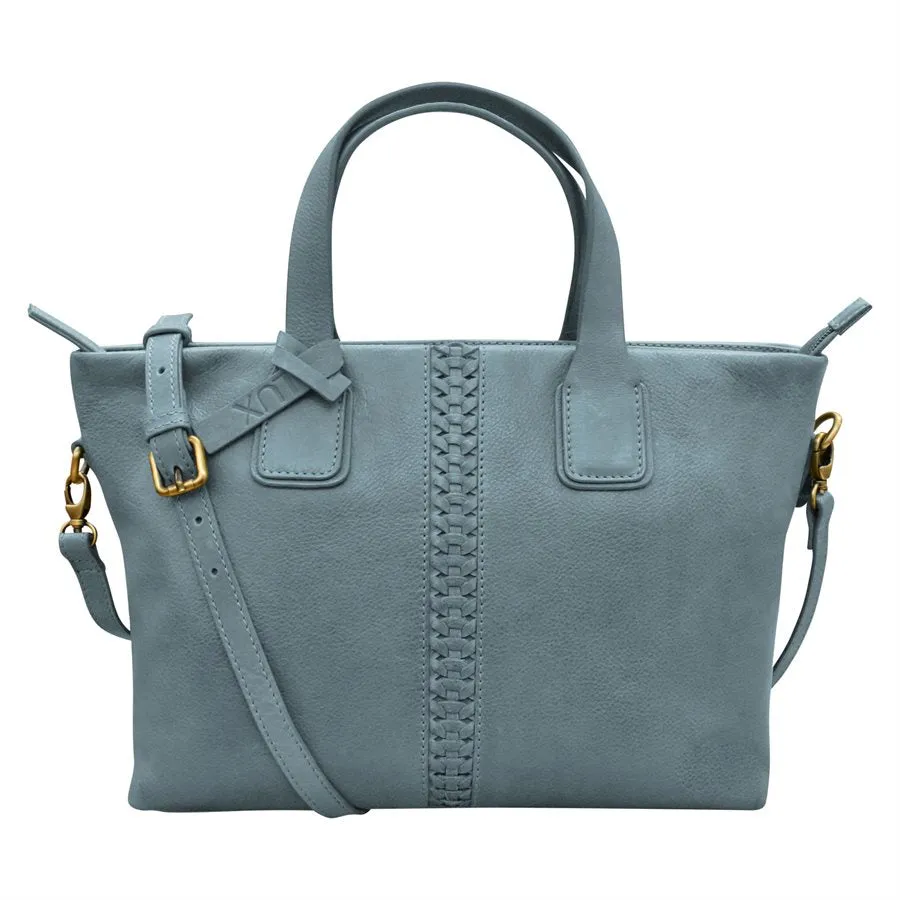 ILI New York Urbano Braided Satchel Style 4488