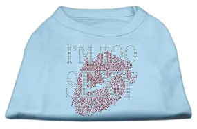 I'm Too Sexy Rhinestone Shirts Baby Blue XXL (18)