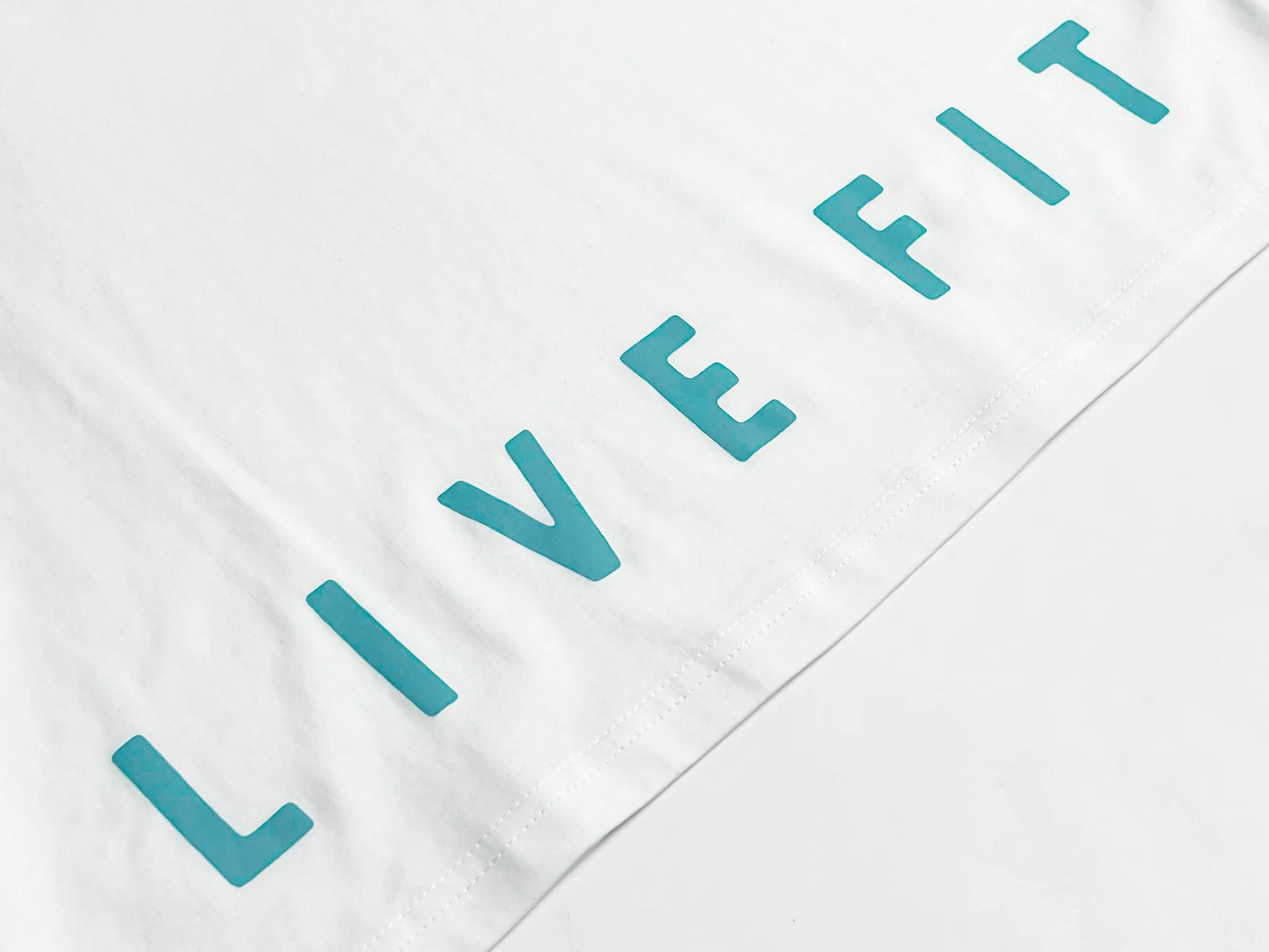 Impact Crop Tee - White / Teal