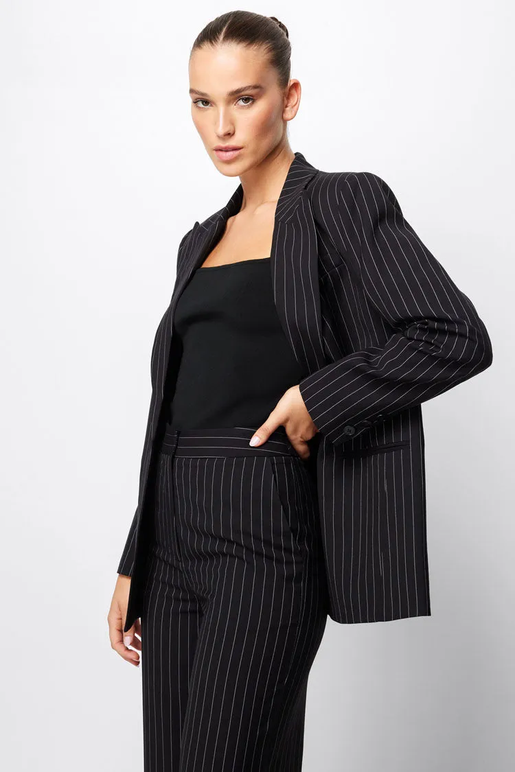 In Denial Blazer in Pinstripe | FINAL SALE