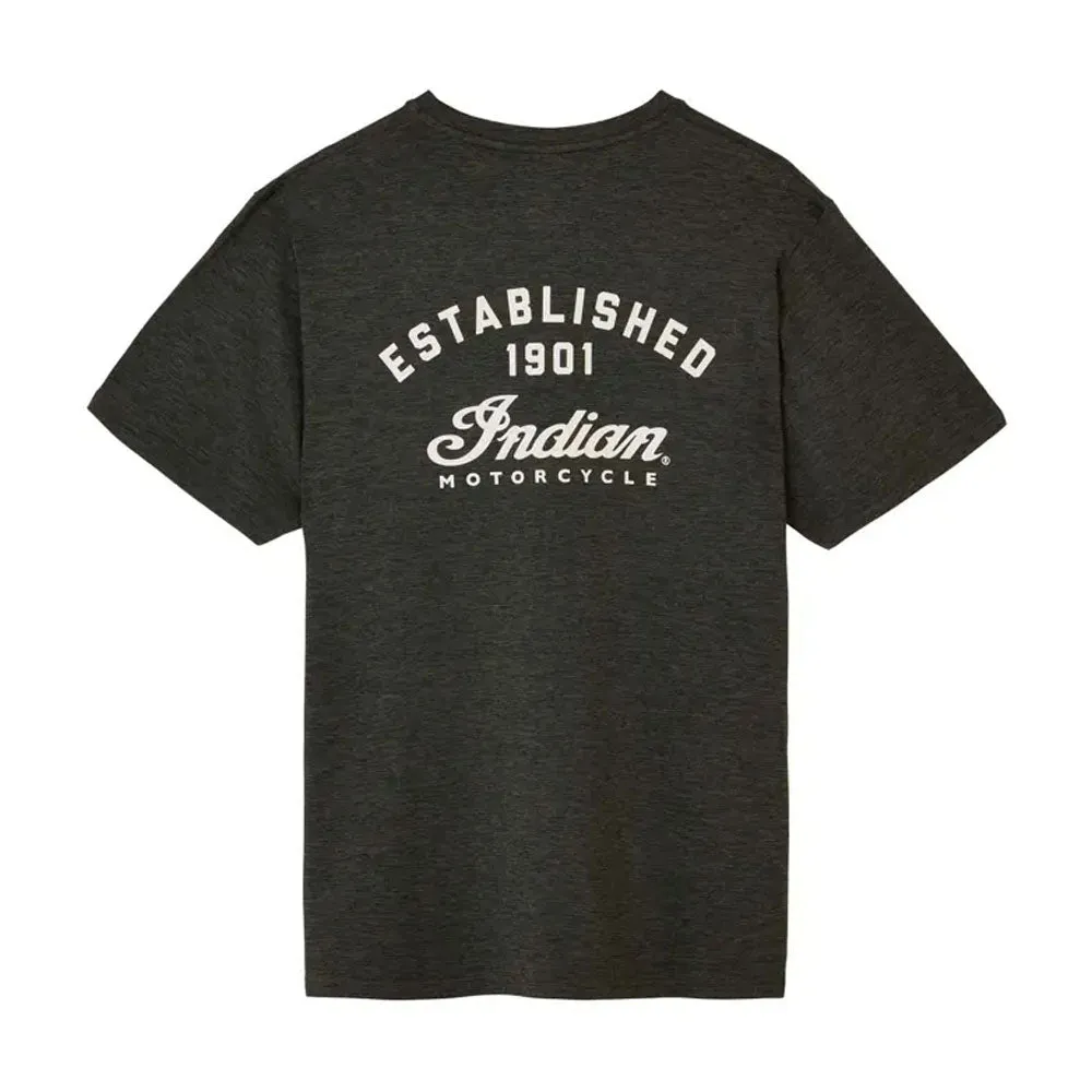 Indian Motorcycle  Mens Established Script Athlete T-Shirt Tee Comfortable Khaki