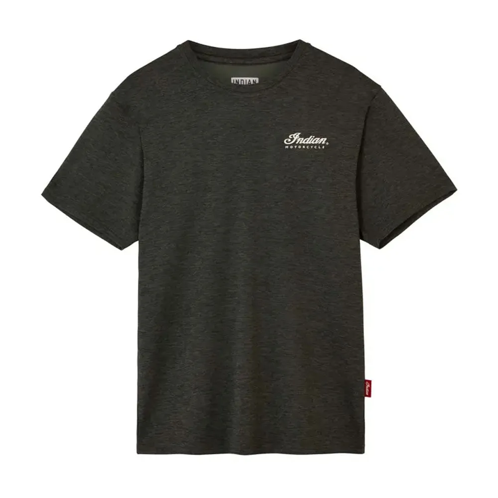 Indian Motorcycle  Mens Established Script Athlete T-Shirt Tee Comfortable Khaki