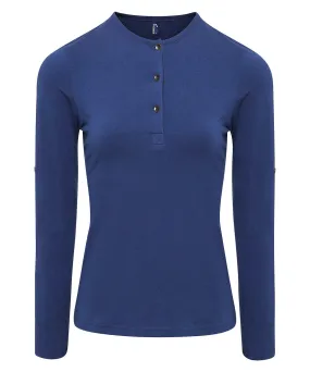 Indigo - Women's Long John roll-sleeve tee