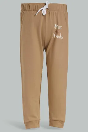 Infant Boys Beige Table Jogger