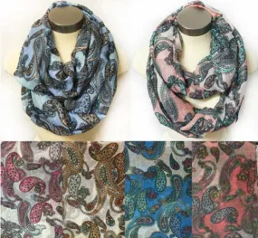 infinity circle floral multi-color paisley design Case of 24