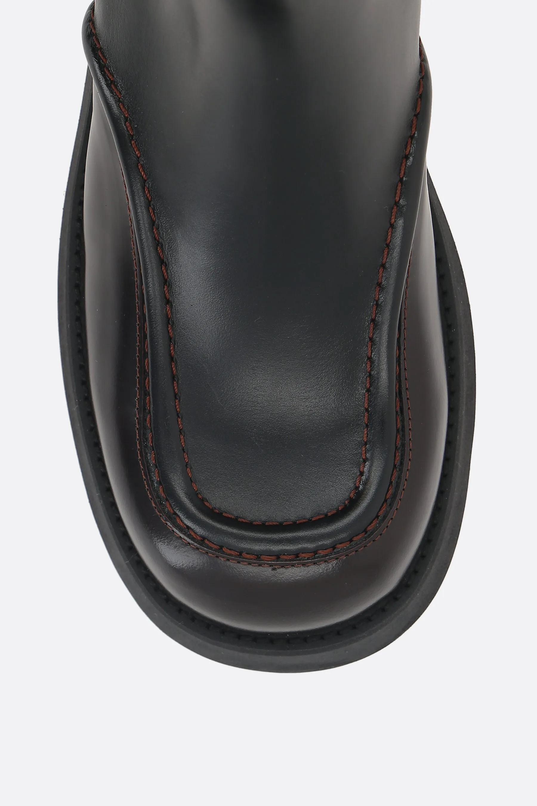 Inne brushed leather ankle boots