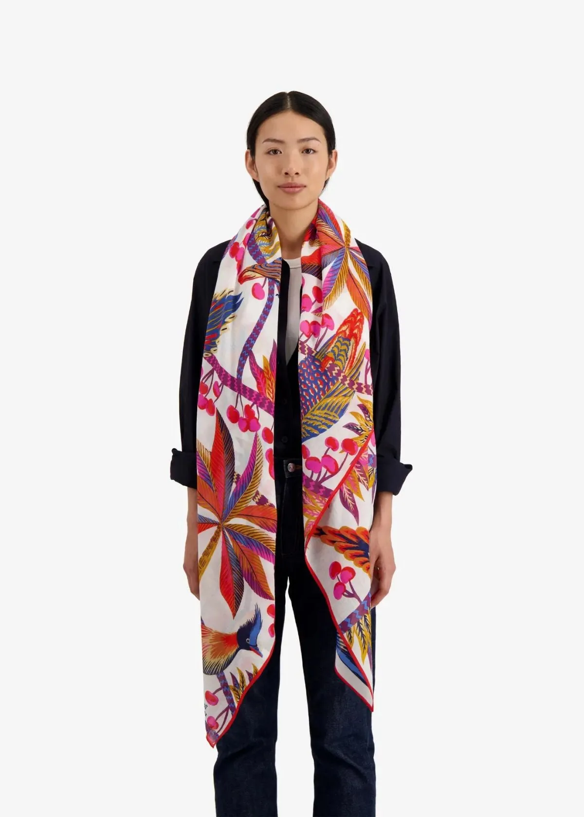 INOUI EDITIONS Cerise 100 Scarf - White