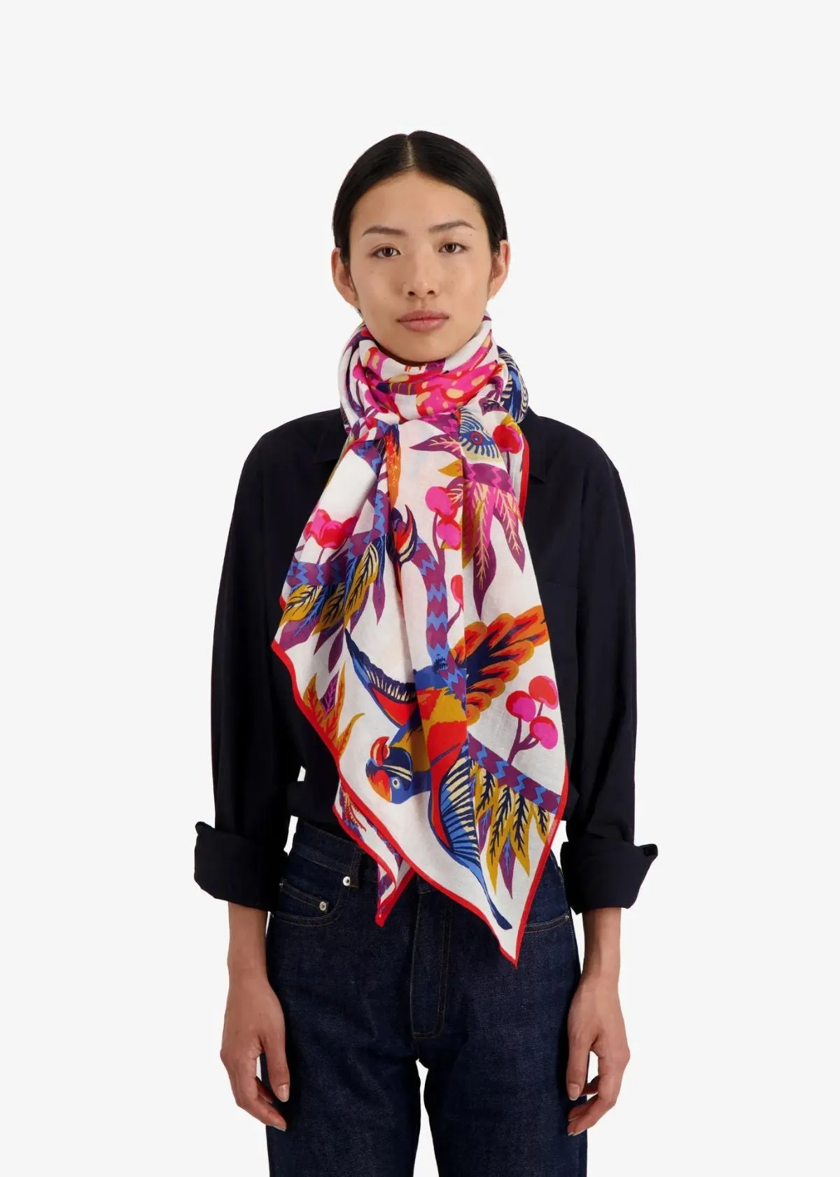 INOUI EDITIONS Cerise 100 Scarf - White