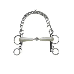 INOX JOINTED PELHAM BIT WITH SHORT CHEEKS