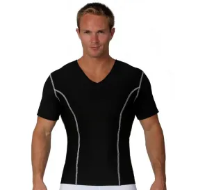Insta Slim High Compression V-neck Contrast Stitching ISVA0221