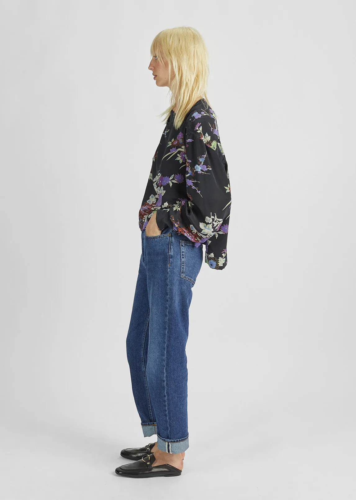 Ioudy Printed Silk Blouse