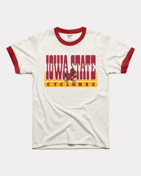Iowa State 70s White & Cardinal Unisex Ringer
