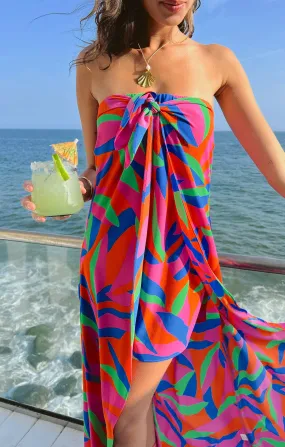 Ipanema Tie Dress ~ Island Punch