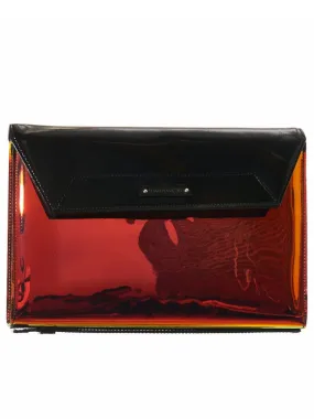 Iridescent Zippered Hand Bag (16A08004 RED)