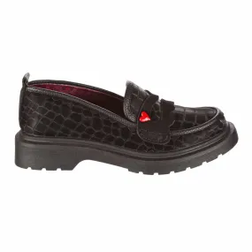 Irregular Choice Womens Love a Loaf Loafer - Black