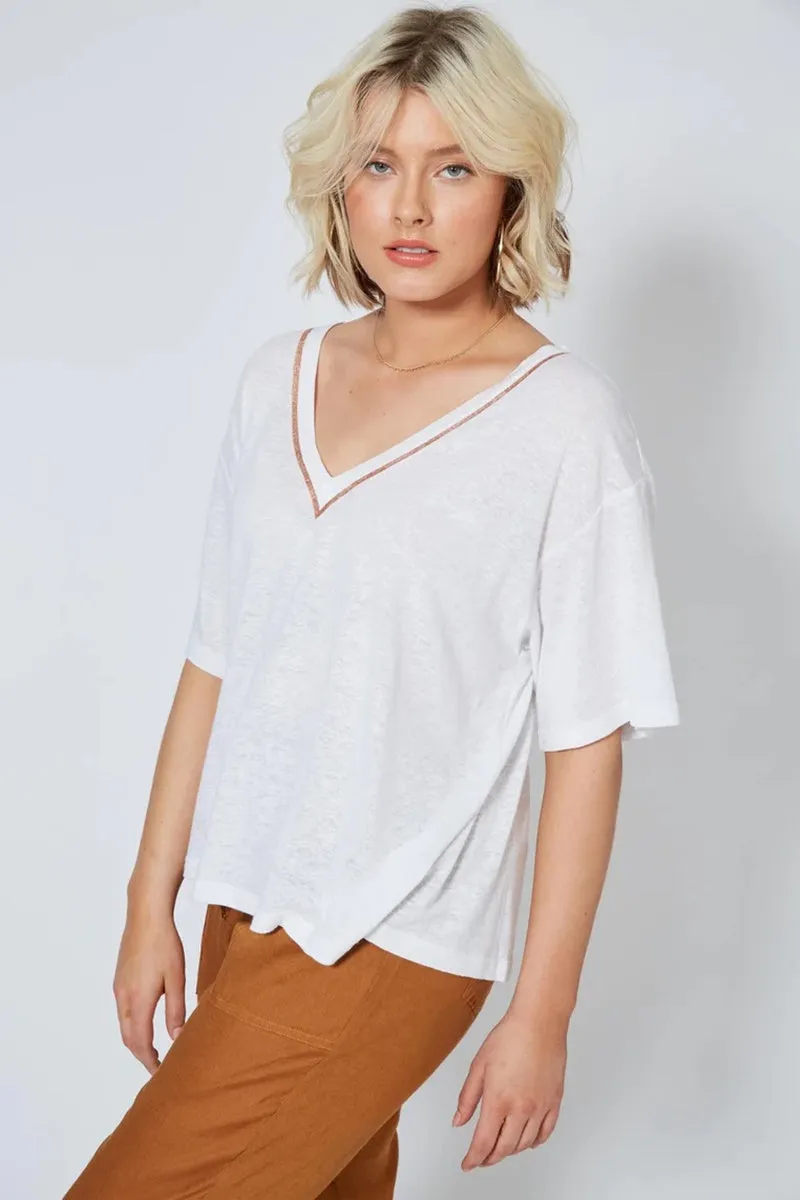 Isle Of Mine - Sunda V Neck Tee - Imperial