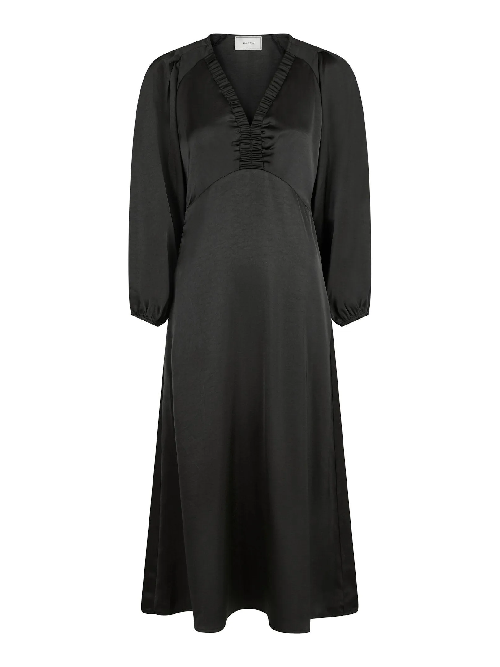 Isobel Heavy Sateen Dress - Black