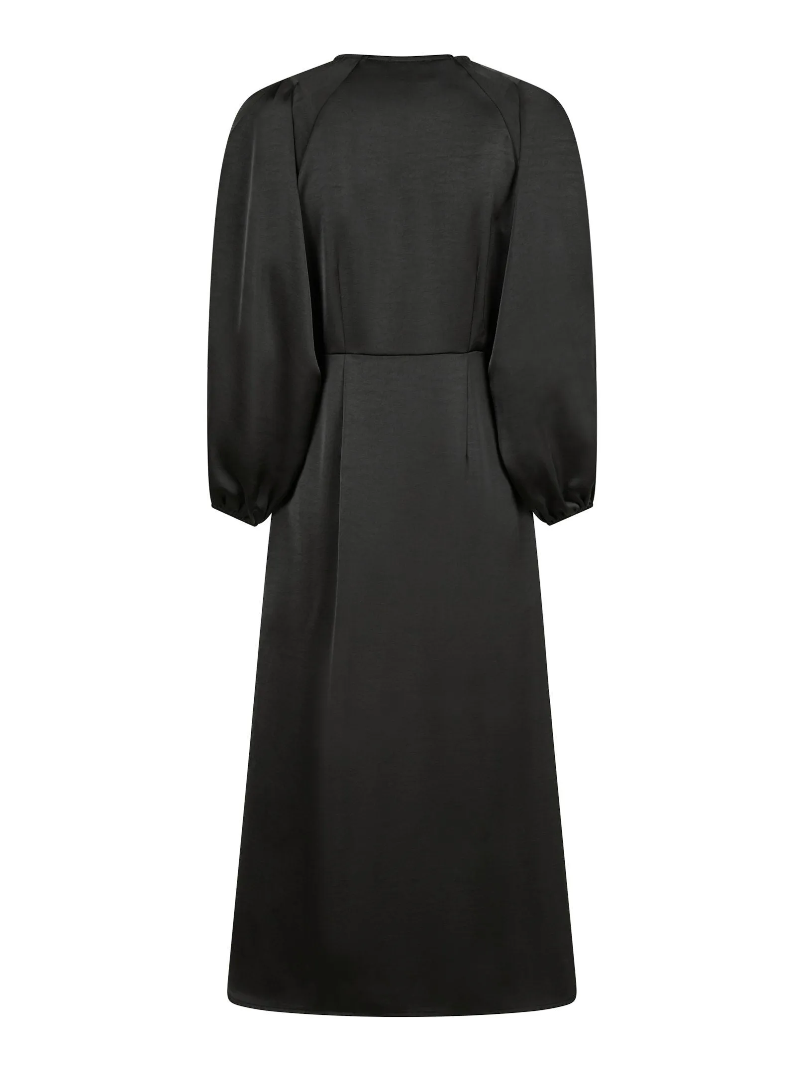 Isobel Heavy Sateen Dress - Black