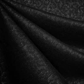 Italian Shadow Texture Wool Blend Coating Black