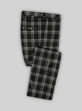 Italiano Murano Oseja Black Wool Linen Silk Pants