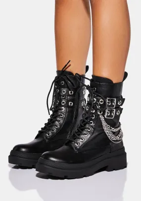 It'd Be A Tragedy Combat Boots
