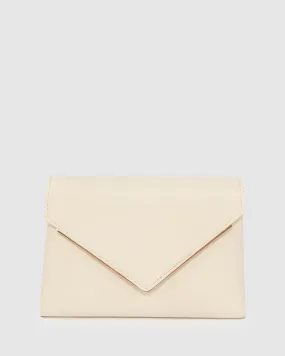 Ivory Amber Envelope Clutch Bag