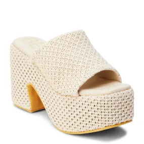 Ivory Como Raffia Wedge