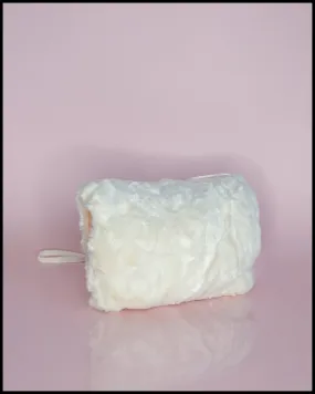 Ivory Faux Fur Muff Hand warmer Bag
