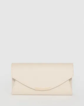 Ivory Lucille Envelope Clutch Bag