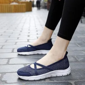 Ivyshape | Criss Cross Slip-On Shoes