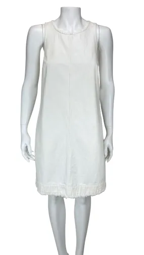 J. Crew, Women's White Denim Tank Dress, White, Size 4