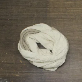 J. Jill Womens Cable Knit Large Infinity Scarf Brown / Ivory One Size