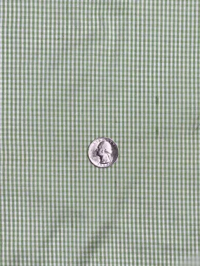 Jade Lime Gingham Shantung 337 Fabric