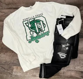 Jaguar White Crewneck Sweatshirt