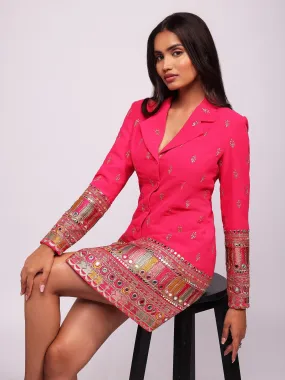 Jaipur Blazer Dress - Pink