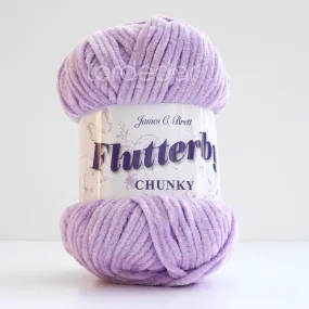 James C Brett Flutterby Chunky - B10 Lilac - 100g Chenille Plush