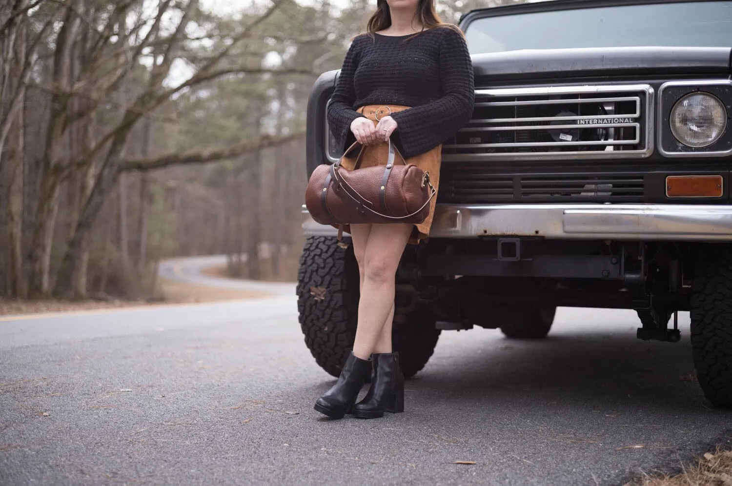JANE LEATHER CROSSBODY - LARGE - WHISKY BISON