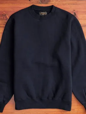 Japan-Made Fleece Crewneck in Navy