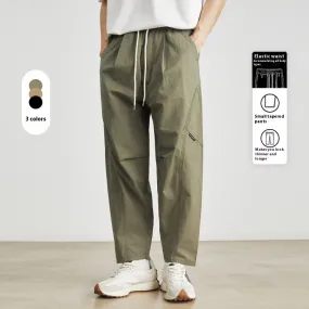 Japanese-style Retro Solid Color Thin Overalls Loose Straight Casual