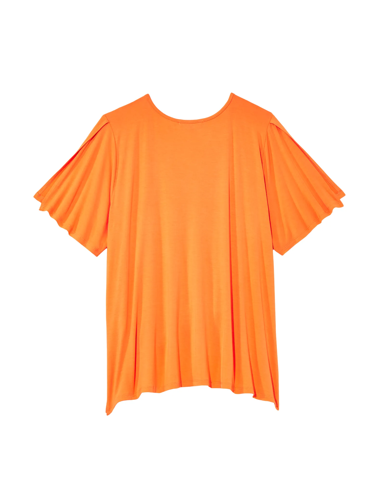 Jasmine Knotted VNeck Tee | Orange