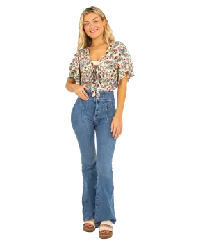 Jayde Flare Jeans in Sunburst Blue