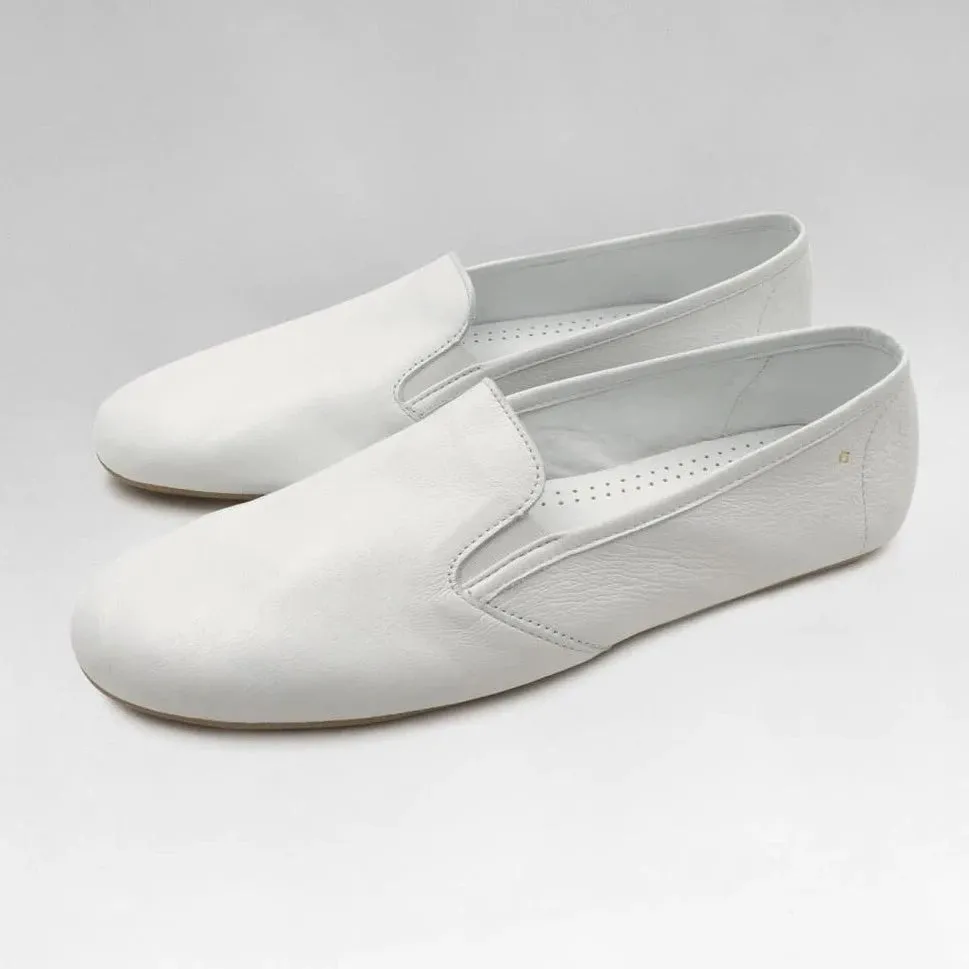 Jazz Leather Slip On: White