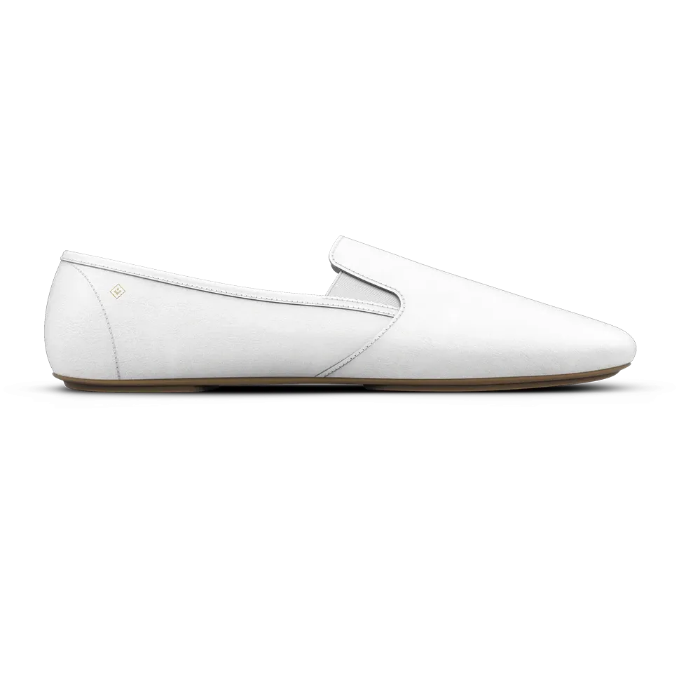 Jazz Leather Slip On: White