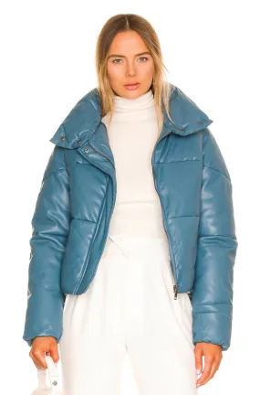 Jemma Vegan Leather Puffer Jacket
