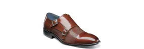 Jennings Cap Toe Double Monk Strap Cognac